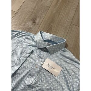 Collars and Co Featherweight  Short Sleeve Polo AOP  Size Large NWT